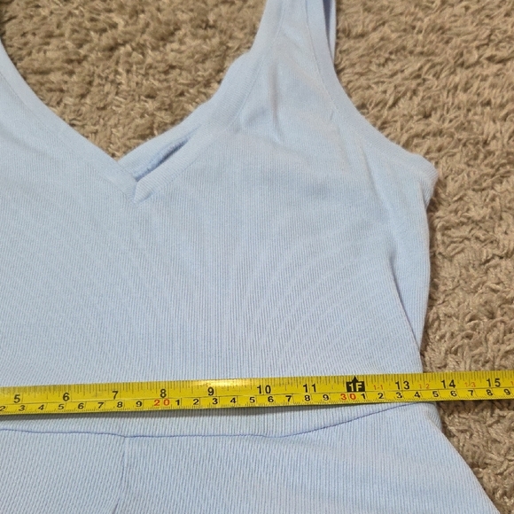 NWOT A New Day Sky Blue V-Neck Midi Dress With Pockets - Picture 3 of 5